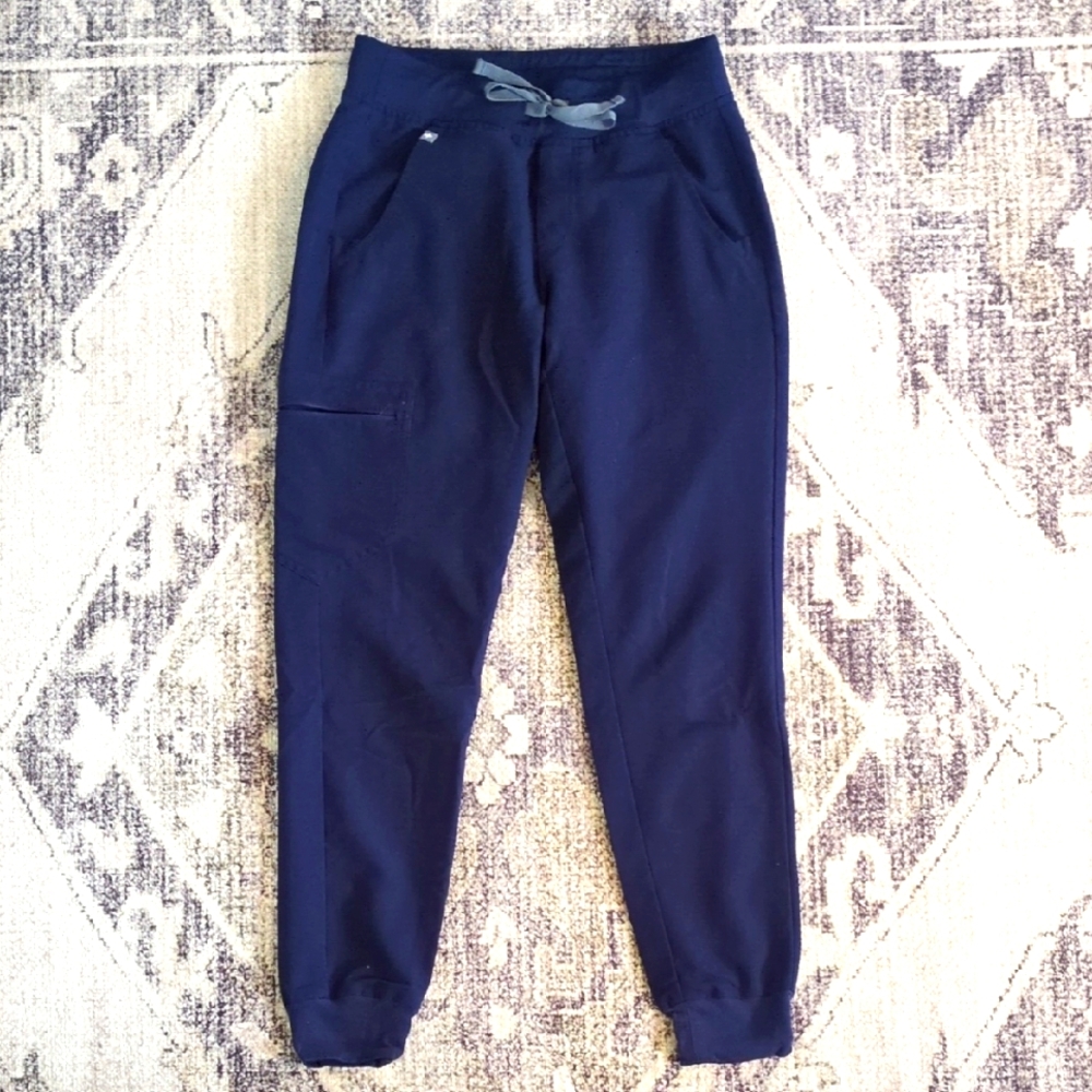 FIGS Zamora Jogger Scrub Pants - Navy, Regular Length XS